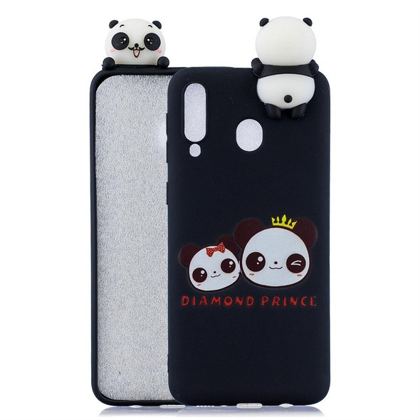 Galaxy A30 Shockproof Cartoon TPU Protective Case(Two Pandas)