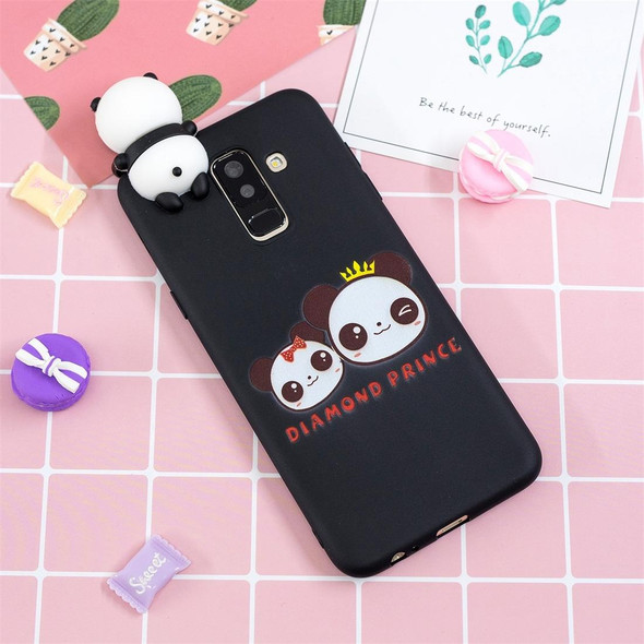 Galaxy A6+ (2018) Shockproof Cartoon TPU Protective Case(Two Pandas)