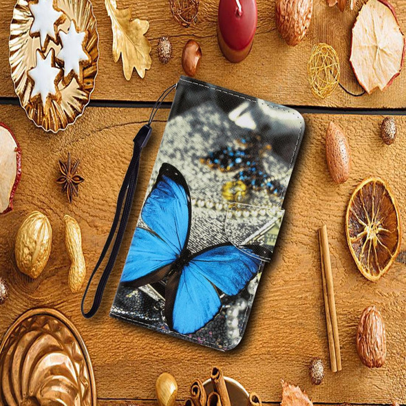 Galaxy S10 Plus 3D Colored Drawing Horizontal Flip PU Leather Case with Holder & Card Slots & Wallet(A Butterfly)