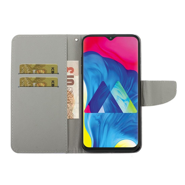 Galaxy A20 / A30 3D Colored Drawing Horizontal Flip PU Leather Case with Holder & Card Slots & Wallet(Chrysanthemum)