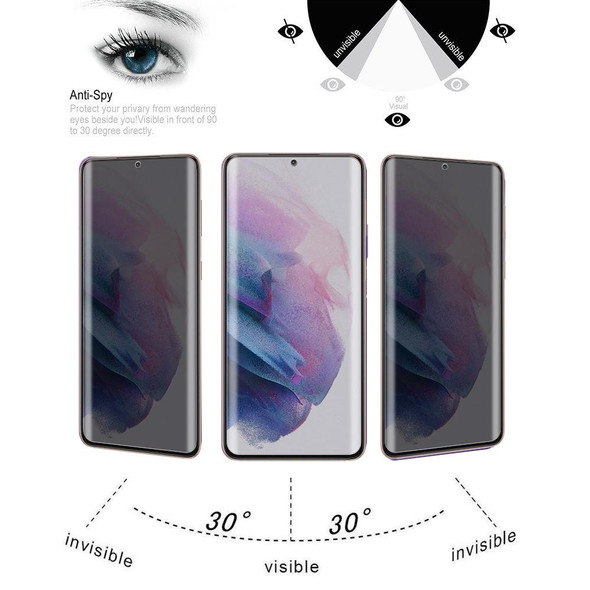 Samsung Galaxy S21+ 5G 0.3mm 9H Surface Hardness 3D Curved Surface Privacy Glass Film