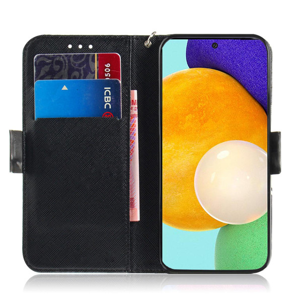 Samsung Galaxy A72 5G / 4G 3D Painted Pattern Magnetic Attraction Horizontal Flip Leather Case with Holder & Card Slot & Wallet & Lanyard(Embrace Cat)