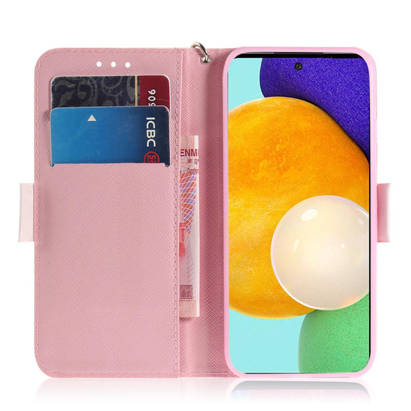 Samsung Galaxy A72 5G / 4G 3D Painted Pattern Magnetic Attraction Horizontal Flip Leather Case with Holder & Card Slot & Wallet & Lanyard(Magnolia)