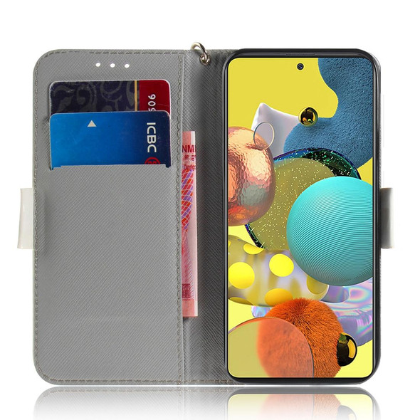 Samsung Galaxy A51 5G 3D Painted Pattern Magnetic Attraction Horizontal Flip Leather Case with Holder & Card Slot & Wallet & Lanyard(Cute Cat)