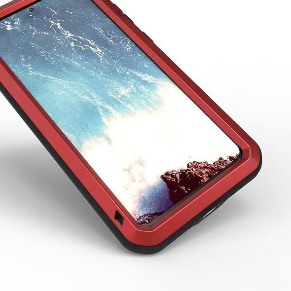 Galaxy S20 Plus LOVE MEI Metal Shockproof Waterproof Dustproof Protective Case(Red)