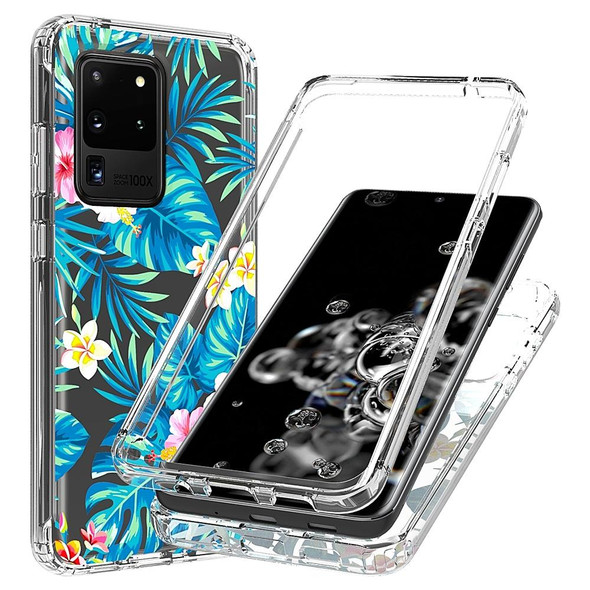 Samsung Galaxy S20 Ultra 2 in 1 High Transparent Painted Shockproof PC + TPU Protective Case(Banana Leaf)