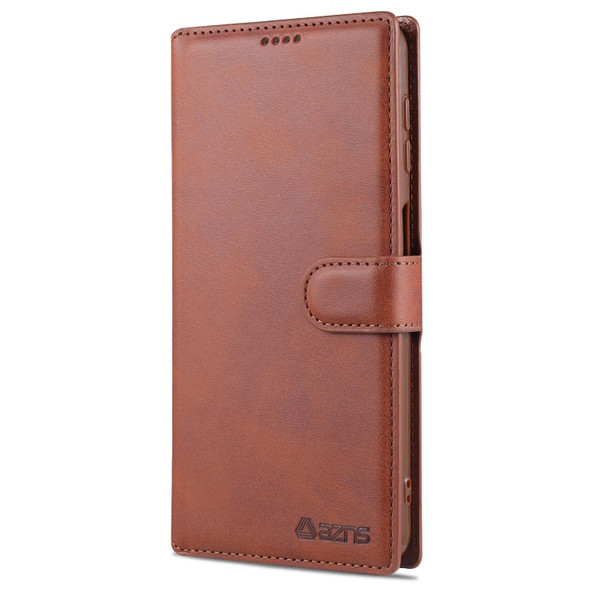 Samsung Galaxy M62 / F62 AZNS Calf Texture Horizontal Flip Leather Case with Holder & Card Slots & Wallet & Photo Frame(Brown)