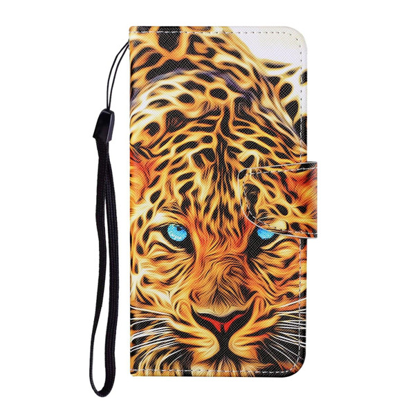 Samsung Galaxy S10 Colored Drawing Pattern Horizontal Flip Leather Case with Holder & Card Slots & Wallet & Lanyard(Yellow Leopard)