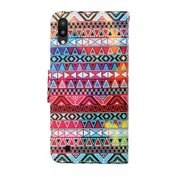 Samsung Galaxy A01 Colored Drawing Pattern Horizontal Flip Leather Case with Holder & Card Slots & Wallet & Lanyard(Rhombus Totem)