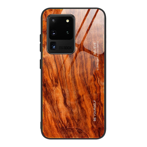 Samsung Galaxy S20 Ultra Wood Grain Glass Protective Case(M06)