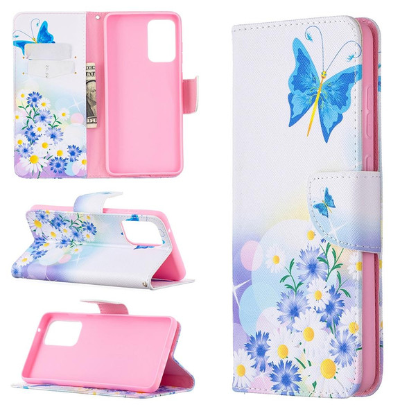Samsung Galaxy A72 5G / 4G Colored Drawing Pattern Horizontal Flip Leather Case with Holder & Card Slots & Wallet(Butterfly Love)