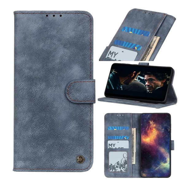 Samsung Galaxy A72 5G / 4G Antelope Texture Magnetic Buckle Horizontal Flip PU Leather Case with Card Slots & Wallet & Holder(Blue)