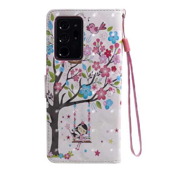 Samsung Galaxy Note 20 Ultra 3D Painting Horizontal Flip Leather Case with Holder & Card Slot & Lanyard(Girl Under The Tree)