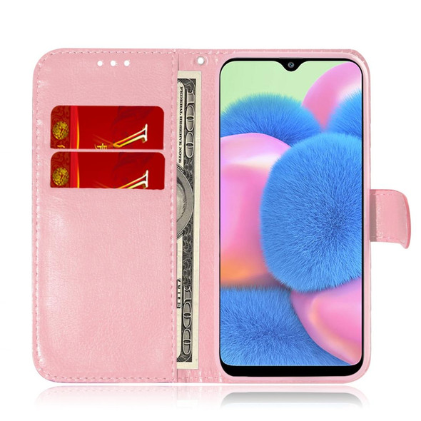 Galaxy A30s Colored Drawing Pattern Colorful Magnetic Buckle Horizontal Flip PU Leather Case with Holder & Card Slots & Wallet & Lanyard(Magnolia)