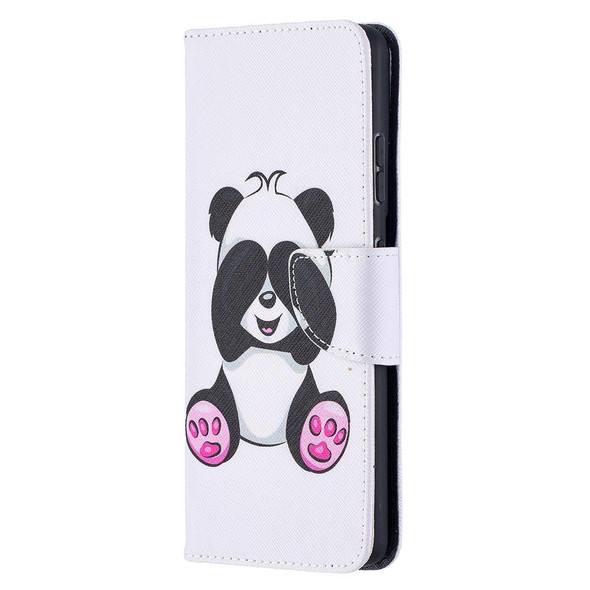 Samsung Galaxy S30 Ultra Colored Drawing Pattern Horizontal Flip Leather Case with Holder & Card Slots & Wallet(Panda)