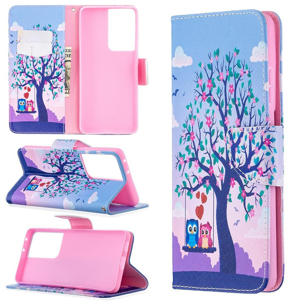 Samsung Galaxy S30 Ultra Colored Drawing Pattern Horizontal Flip Leather Case with Holder & Card Slots & Wallet(Tree)