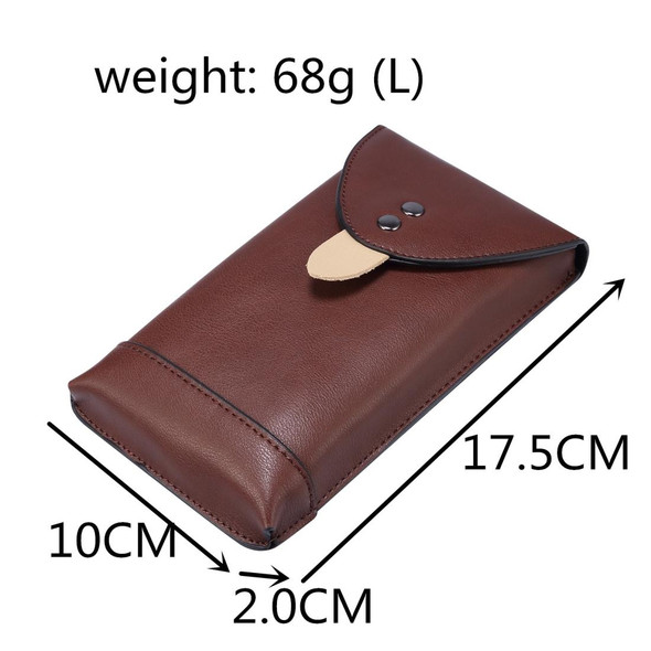 5.7 Inch or Below Smartphones Mobile Phone Universal Fanny Pack Leisure Sports Phone Case(Brown)