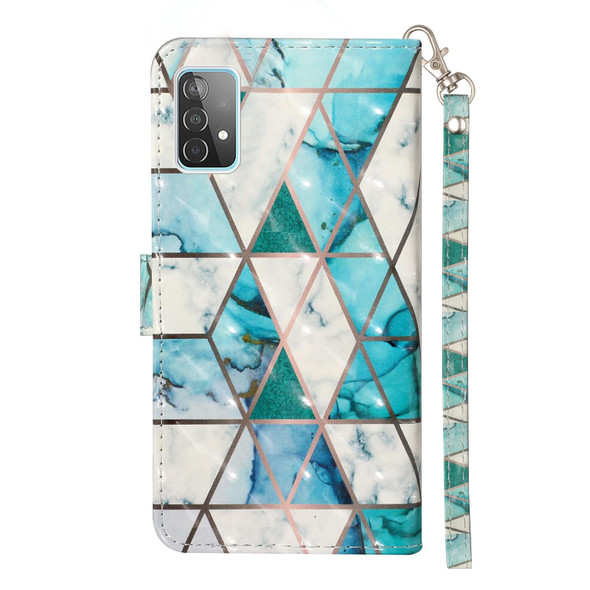 Samsung Galaxy A82 5G 3D Pattern Horizontal Flip PU Leather Case with Holder & Card Slots & Wallet(Marble)