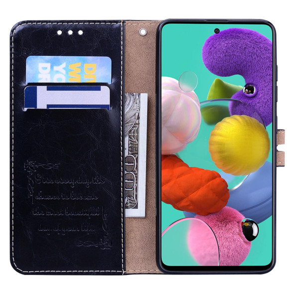 Samsung Galaxy A72 5G / 4G Business Style Oil Wax Texture Horizontal Flip Leather Case with Holder & Card Slots & Wallet(Black)