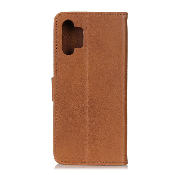 Samsung Galaxy A32 4G KHAZNEH Cowhide Texture Horizontal Flip Leather Case with Holder & Card Slots & Wallet(Brown)