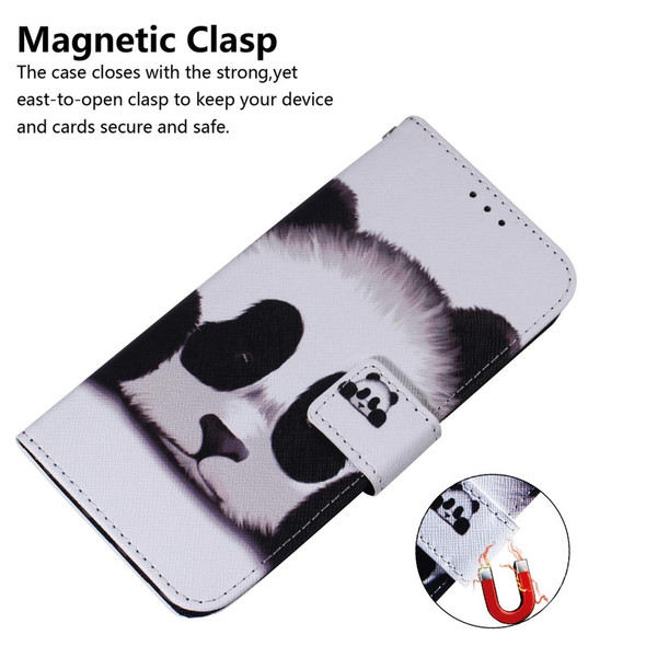 Galaxy M30s Painting Pattern Coloured Drawing Horizontal Flip Leather Case with Holder & Card Slots & Wallet(Panda)