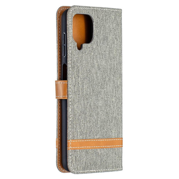Samsung Galaxy A12 Lite Color Matching Denim Texture Horizontal Flip Leather Case with Holder & Card Slots & Wallet & Lanyard(Grey)
