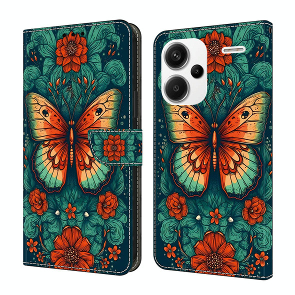 Samsung Galaxy Note20 Ultra Colored Drawing Pattern Invisible Magnetic Horizontal Flip PU Leather Case with Holder & Card Slots & Wallet(Blue Leaves)