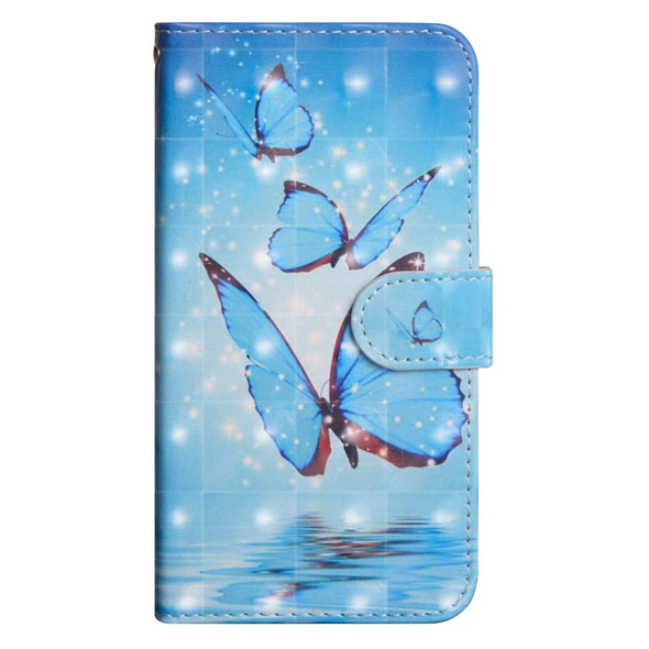 3D Painting Pattern Horizontal Flip TPU + PU Leatherette Case with Holder & Card Slots & Wallet - Galaxy S10e(Three Butterfly)
