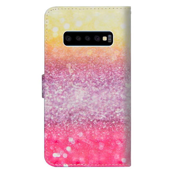 3D Painting Pattern Horizontal Flip TPU + PU Leatherette Case with Holder & Card Slots & Wallet - Galaxy S10(Gradient Color)