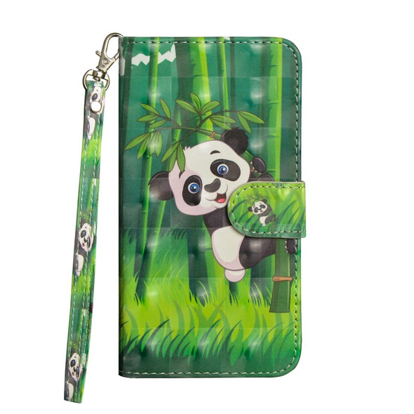 3D Painting Pattern Horizontal Flip TPU + PU Leatherette Case with Holder & Card Slots & Wallet - Galaxy S10(Bamboo Panda)