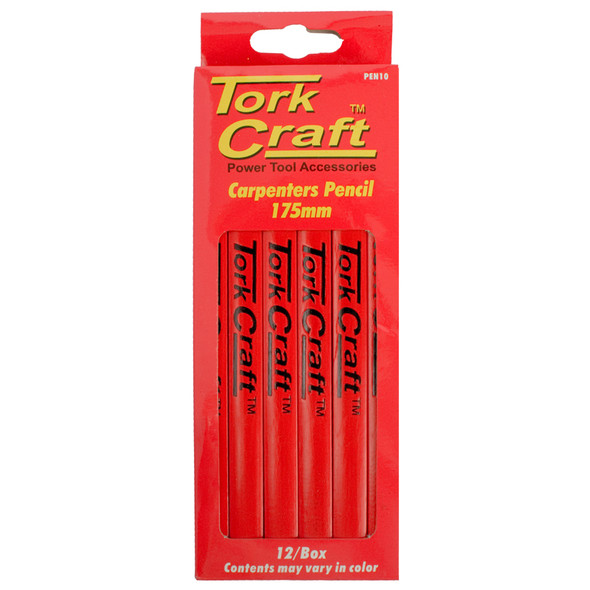 TORK CRAFT CARPENTERS PENCIL 175MM - 12 PER BOX