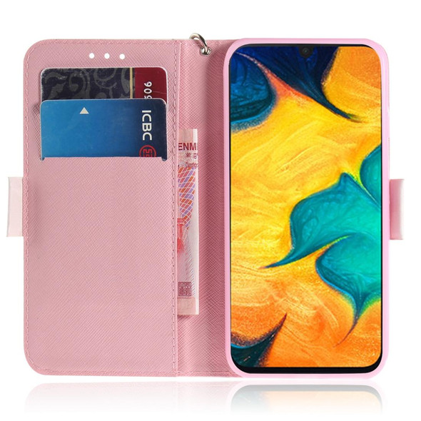 3D Painting Pattern Coloured Drawing Horizontal Flip Leatherette Case with Holder & Card Slots & Wallet - Galaxy A30(Butterfly High Heels)