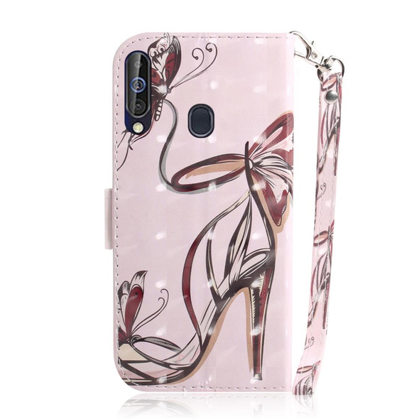 3D Painting Pattern Coloured Drawing Horizontal Flip Leatherette Case with Holder & Card Slots & Wallet for Galaxy M40 / A60(Butterfly High Heels)