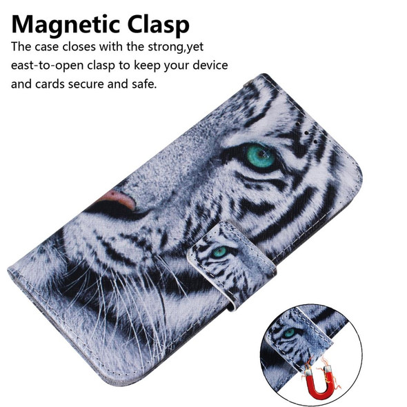 Painting Pattern Coloured Drawing Horizontal Flip Leather Case with Holder & Card Slots & Wallet for Galaxy M40 / A60(Tiger)