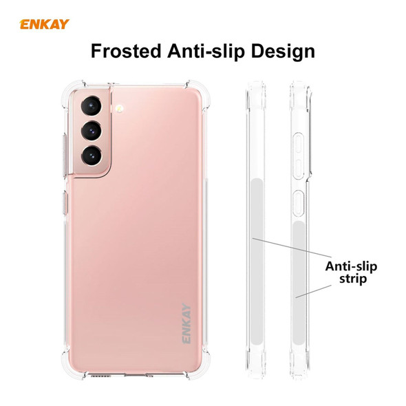 Samsung Galaxy S21 FE ENKAY Hat-Prince Clear TPU Shockproof Case Soft Anti-slip Cover