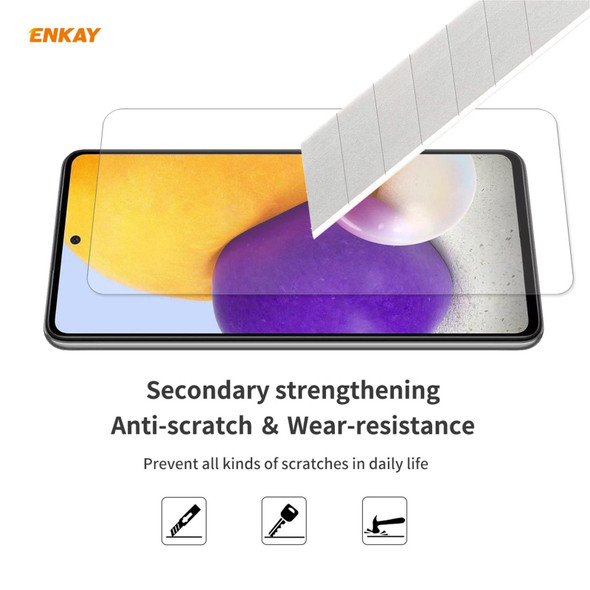 Samsung Galaxy A72 5G / 4G 5 PCS ENKAY Hat-Prince 0.26mm 9H 2.5D Curved Edge Tempered Glass Film