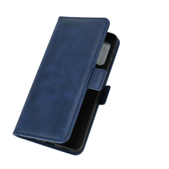 Samsung Galaxy A32 5G Dual-side Magnetic Buckle Horizontal Flip Leather Case with Holder & Card Slots & Wallet(Dark Blue)