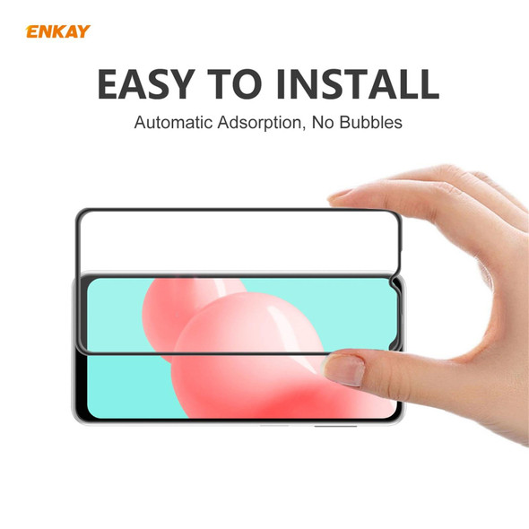 Samsung Galaxy A32 5G / M12 / A12 ENKAY Hat-Prince Anti-drop Full Glue Tempered Glass Full Screen Film Anti-fall Protector