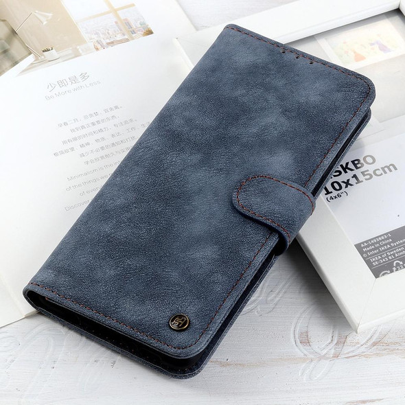 Samsung Galaxy S30 Ultra / S21 Ultra Antelope Texture Magnetic Buckle Horizontal Flip PU Leather Case with Card Slots & Wallet & Holder(Blue)