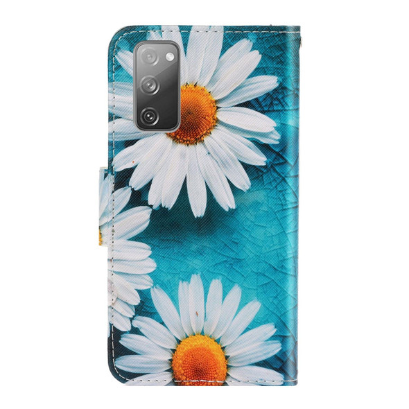 Samsung Galaxy S20 FE 5G / S20 Lite 3D Colored Drawing Horizontal Flip PU Leather Case with Holder & Card Slots & Wallet(Chrysanthemum)