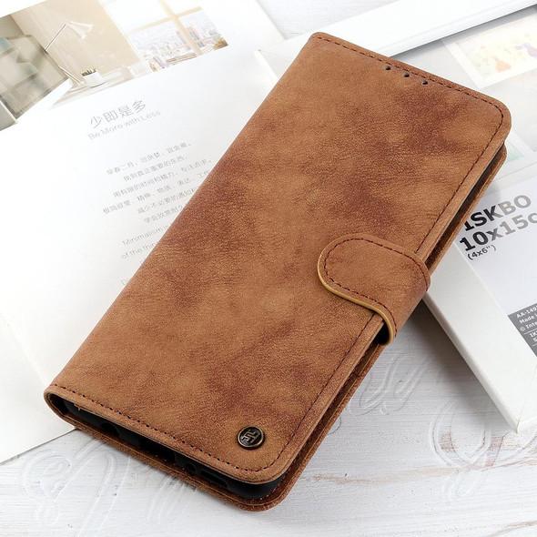 Samsung Galaxy A31 Antelope Texture Magnetic Buckle Horizontal Flip PU Leather Case with Card Slots & Wallet & Holder(Brown)