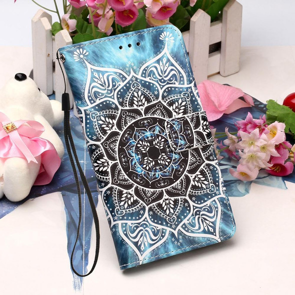 Samsung Galaxy Note20 Ultra Colored Drawing Pattern Plain Weave Horizontal Flip Leather Case with Holder & Card Slot & Wallet & Lanyard(Undersea Mandala)