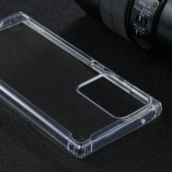 Samsung Galaxy Note20 Ultra Four-corner Shockproof Transparent TPU + PC Protective Case