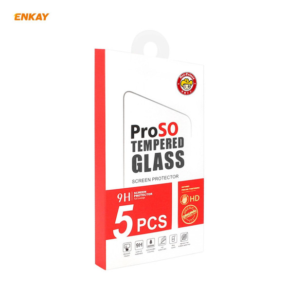 Samsung Galaxy F62 5 PCS ENKAY Hat-Prince 0.26mm 9H 2.5D Curved Edge Tempered Glass Film