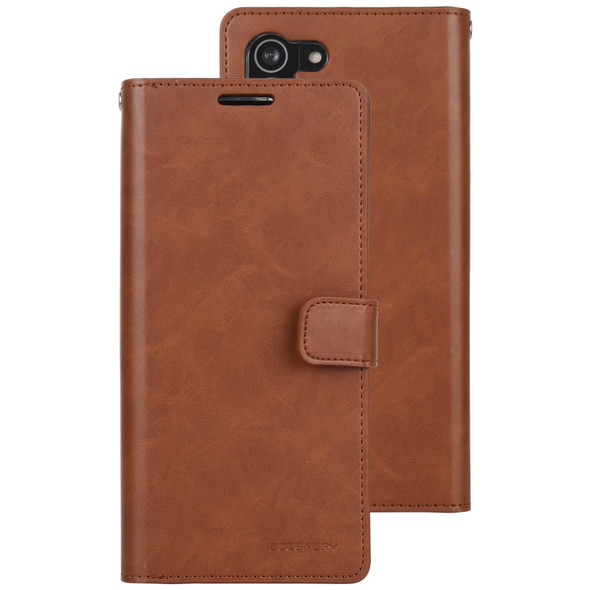 Samsung Galaxy S21+ 5G GOOSPERY Mansoor Series Crazy Horse Texture Horizontal Flip Leather Case With Bracket & Card Slot & Wallet (Brown)