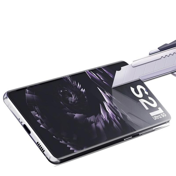 Samsung Galaxy S21 Ultra/ S30 Ultra mocolo 0.33mm 9H 3D Curved Full Screen Tempered Glass Film, Fingerprint Unlock Support