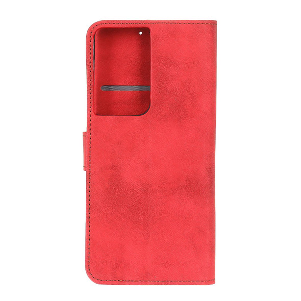 Samsung Galaxy S30 Ultra / S21 Ultra Antelope Texture Magnetic Buckle Horizontal Flip PU Leather Case with Card Slots & Wallet & Holder(Red)