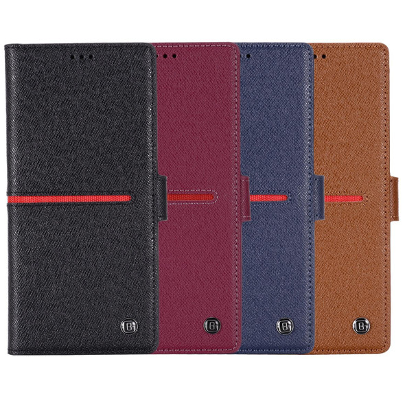 Samsung Galaxy Note 20 GEBEI Top-grain Leather Horizontal Flip Protective Case with Holder & Card Slots & Wallet & Photo Frame(Wine Red)