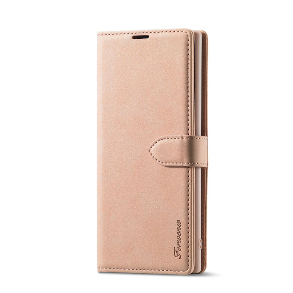 Samsung Galaxy Note 10 Forwenw F1 Series Matte Strong Magnetism Horizontal Flip Leather Case with Holder & Card Slots & Wallet & Photo Frame(Rose Gold)