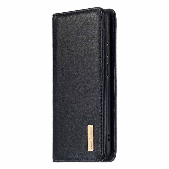 Samsung Galaxy Note20 2 in 1 Detachable Magnetic Horizontal Flip Genuine Leather Case with Holder & Card Slots & Wallet(Black)